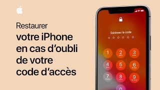 Restaurer votre iPhone en cas d’oubli de votre code d’accès  Assistance Apple [upl. by Eenahs463]