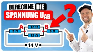 Spannung zwischen A und B berechnen Reihen und Parallelschaltung [upl. by Arzed]