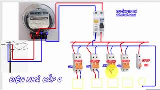 Điện NhàSơ Đồ Đấu Nối Điện Nhà Dân Dụng Cấp 4Phần 1Home Electrical Wiring [upl. by Doner670]