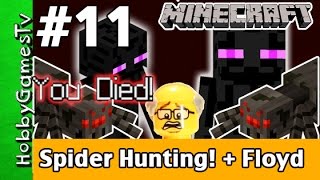 Minecraft Floyd 11 Spider Hunting Xbox 360 Gameplay Hobbykids  Lego Floyd by HobbyGamesTV [upl. by Samled]