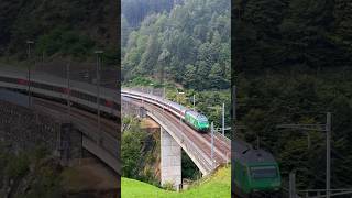 🚆 Die Re 460 010 auf der Intschireussbrücke Ein Intercity nach Zürich HB und hupt zur Begrüßung 🚂 [upl. by Feerahs]