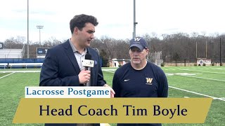 Mens Lacrosse Postgame vs Mercyhurst Head Coach Tim Boyle  2102024 [upl. by Nabois856]