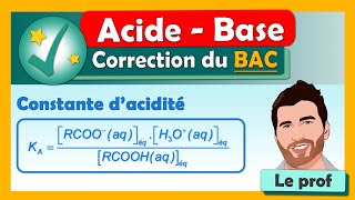 Acide Base  Ka  diagramme de prédominance 🎯 Correction BAC ✅ Terminale spécialité physique chimie [upl. by Nnilsia]