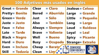 100 Adjetivos más usados en inglés  100 Most Used Adjectives in English [upl. by Devan544]