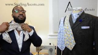 How to tie an ascot the best technique for silk  Sterling Ascots [upl. by Shaefer63]