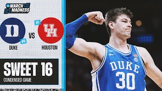 Duke vs Houston  Sweet 16 NCAA tournament extended highlights [upl. by Aivato534]