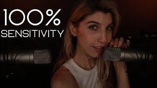 100 SENSITIVITY INAUDIBLE WHISPERS ASMR Intense Natural Mouth Sounds amp Hand Movements [upl. by Yatzeck906]