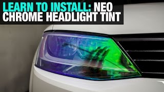 How To Install Neo Chrome Headlight Tint Film quotDIYquot [upl. by Mikkel]