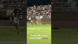 Auburn QB commit Deuce Knight with a CRAZY touchdown throw while getting hit [upl. by Lewanna]