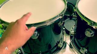 AQUARIAN SUPER 2 Coated drum heads demo [upl. by Weisman]