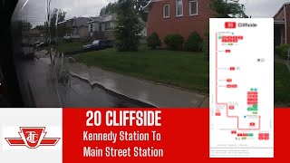 REDO  TTC 20 Cliffside  Kennedy Station To Main Street Station  Full Route [upl. by Clarisse971]