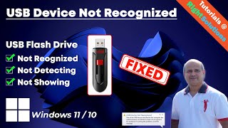 How to Fix USB device not recognized Windows 1110 [upl. by Arramahs]