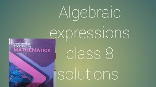 Algebraic expressions in Nepali class 8 vedanta excel in mathematics Hukum pd Dahal [upl. by Galanti689]