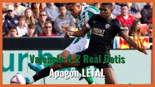 Podcast del ValenciaBetis Apagón letal  Valencia 42 Real Betis [upl. by Eisiam622]