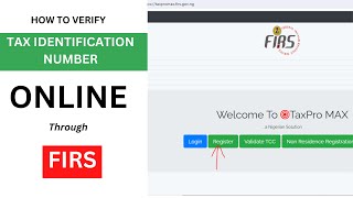 How to Verify TIN Through the FIRS Website [upl. by Comstock]