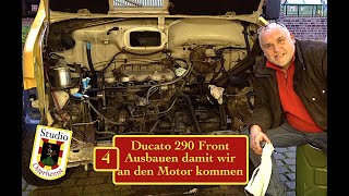 Wohnmobil neues Projekt Ducato Motor ausbauen zuerst Front und viele Teile demontieren [upl. by Adnovad441]