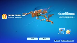 The Great Scarecrow Glider Unlocked  Fortnite Battle Royale [upl. by Aekim]