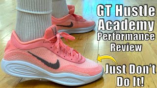 Nikes Worst Basketball Shoe  GT Hustle Academy Performance Review [upl. by Nosirrag]