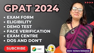 GPAT 2024 Exam Form  Exam Centres  Information Bulletin gpat2024 [upl. by Eilyac]