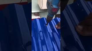 Roofing Sheet Installationshortvideo viralvideo youtubeshorts [upl. by Yknip879]