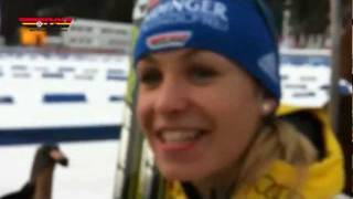 Biathlon Interview mit Magdalena Neuner 19012012 [upl. by Annaeed]