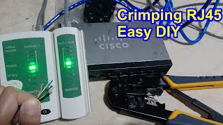 How to Crimp RJ45 Cat5Cat6 Ethernet UTP Cable [upl. by Valtin188]