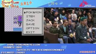 Pokemon Yellow by MexiricanBassMonkey in 237  SGDQ2014  Part 152 [upl. by Solakcin]