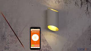 Ledvance Smart WIFI Orbis Cylindro smart LED wall lamp 20X127cm whitegold color [upl. by Kone]