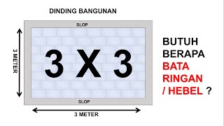 Menghitung kebutuhan BATA RINGAN untuk rumah 3 X 3 meter [upl. by Scheck]