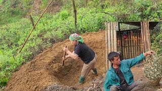 dig a hole to treat water husband cooks noodles bamboo posts a basket [upl. by Jo-Anne]