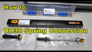 Ohlins DH38 MTB Fork Air Spring to Coil Spring Conversion How To [upl. by Nhguavaj]