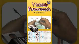 Variable Power Supply LM317  DIY Project on Breadboard [upl. by Atekihc896]