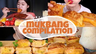 Cheese Millefeuille Ham ASMR Mukbang Compilation [upl. by Rudwik]