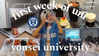 study abroad in seoul  yonsei university dorm movein  first week at yonsei university  uni vlog [upl. by Ahsinek547]