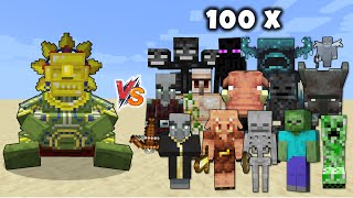 Barako The Sun Chief vs All Minecraft Mobs x100  Barako Mowzies Mobs vs All Mobs Army [upl. by Nazay400]