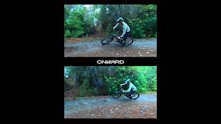 Cornering Comparison  What do you see mtb mountainbiking mtbskills mtbcoach [upl. by Etteniuqna]