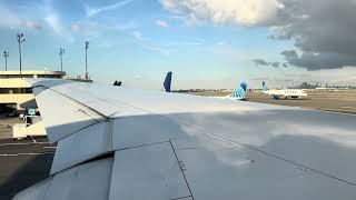 United Airlines Flight 40 B777200 Takeoff from Newark NJ to Rome Fiumicino 1012024 [upl. by Pathe]