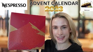 NESPRESSO Coffee Advent Calendar Unboxing 2023  VERTUO [upl. by Euqininod]