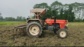 Swaraj Tractor Kaltivator Farming  Swaraj 855 FE Tractor Video  Rafik tractor wala [upl. by Edgerton526]