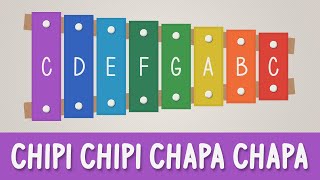 How to play Chipi Chipi Chapa Chapa on a Xylophone  Easy Songs  Tutorial [upl. by Matejka818]