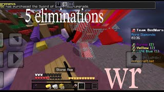 5 eliminations world record cubecraft bedwars faster generators [upl. by Eneliak]