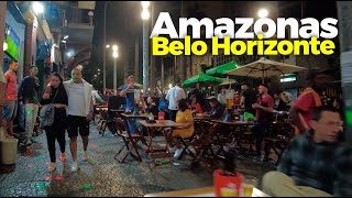 AVENIDA AMAZONAS  NIGHTLIFE  BELO HORIZONTEMG  NA RUA 4K [upl. by High]