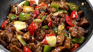 PEPPER STEAK RECIPE BEEF STIR FRY  BETTER THAN CHINESE TAKE OUT [upl. by Marella]