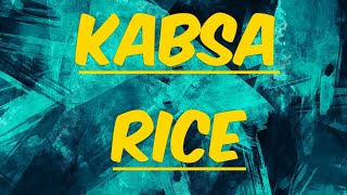 Simple Kabsa Rice [upl. by Lissak]