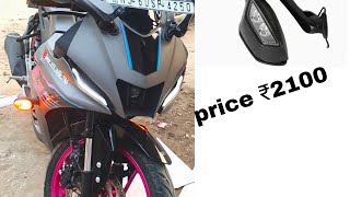 R15 modified side glass price ₹ 2100 👀📸🏍️ full video watch my channel subscribe ♥️👍 [upl. by Romine]