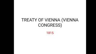 Treaty of Vienna History chapter 1 Class X [upl. by Assyl]