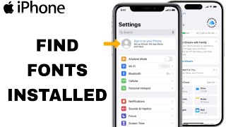 How To Find Fonts Installed On iPhone Settings [upl. by Ecaidnac]