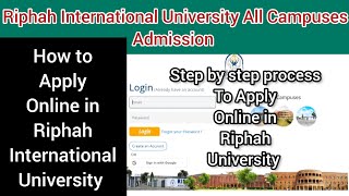 How to Apply in Riphah International University RIU Apply Online for Riphah University Islamabad [upl. by Folly]