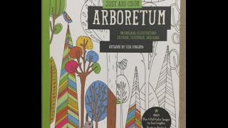 Just Add Color Arboretum 30 Original Illustrations to Color flip through [upl. by Janiuszck]