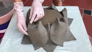 The art of creating extremely beautiful flowershaped plant pots from carpets [upl. by Ynamreg]